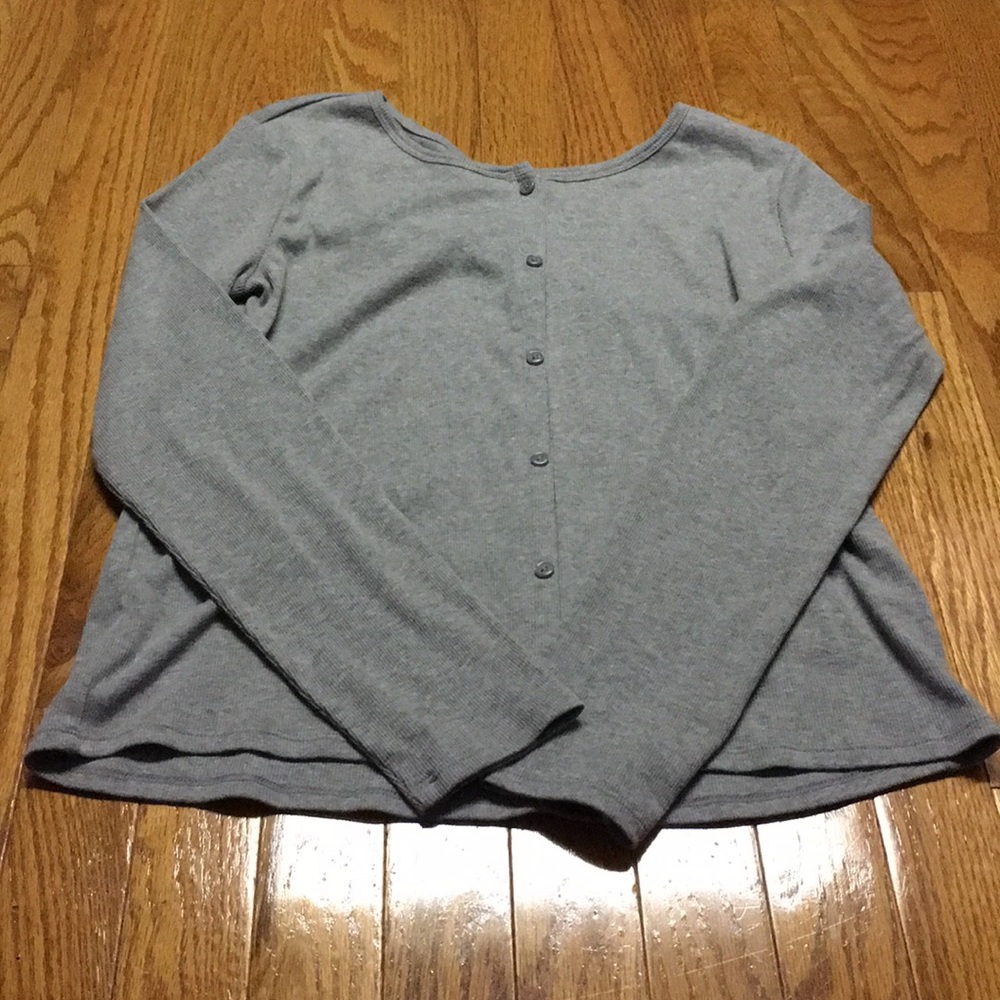Girls long-sleeve button-up sweater